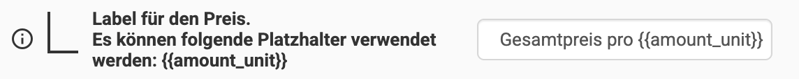 Customizing Einstellung unter Label für den Preis bei den Konfigurator-Produkten
