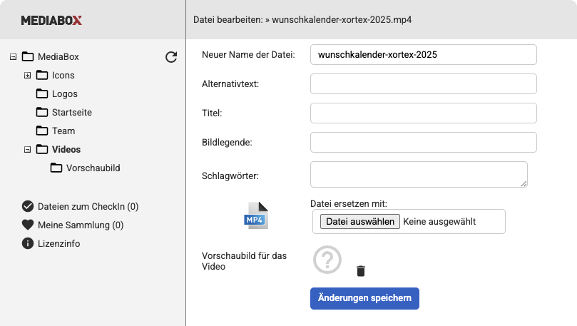 Bei MP4 Videos Vorschaubild in Mediabox hinterlegen